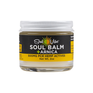 SOUL BALM + ARNICA 500MG 0.0% PCR BROAD SPECTRUM TOPICAL super snouts, Soul Vibe, SOUL BALM, ARNICA, 500MG, 0.0% THC, BROAD SPECTRUM TOPICAL